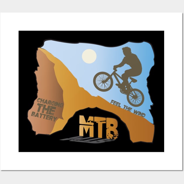 MTB Mountain bike Wall Art by mypointink